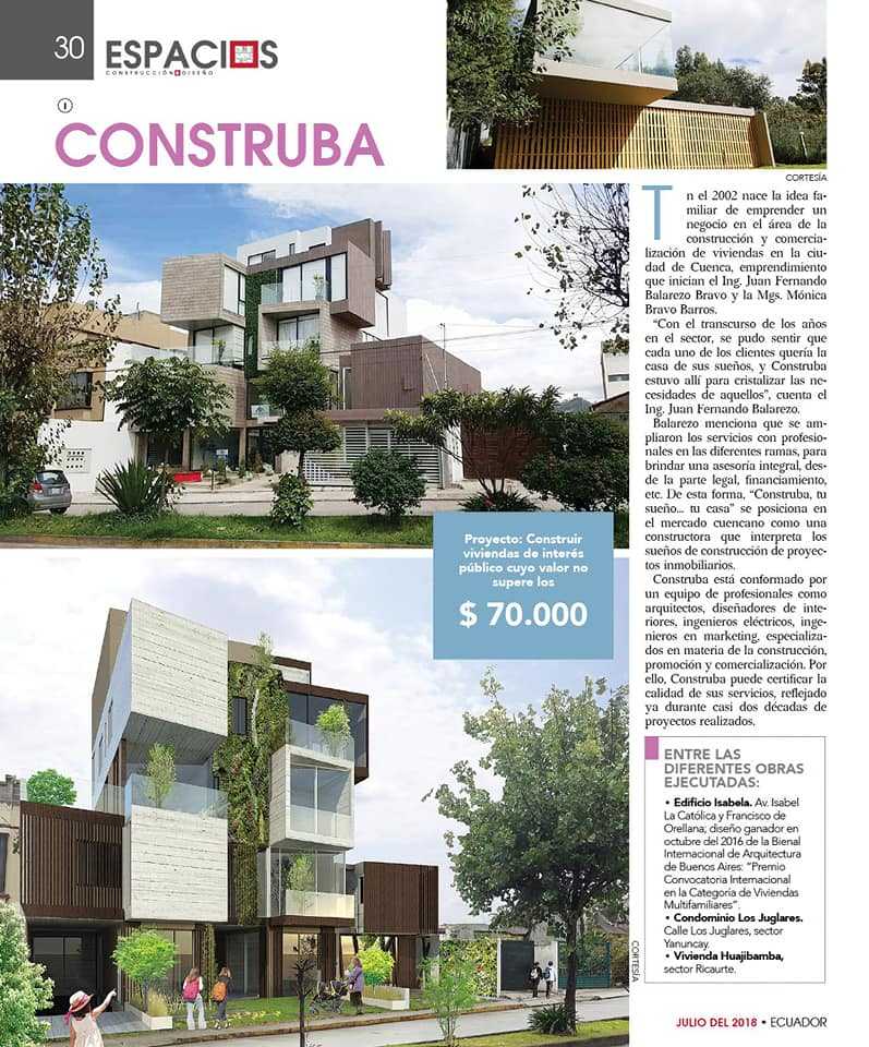 Construba 3 Reportaje de Arquitectos de Cuenca Construba